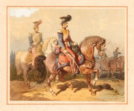 Théodore FORT (1810–1896)
Zwei Reiter
Aquarell und