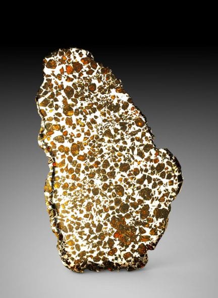 Slice of Brahin Pallasite Meteorite, (PMG)
This is