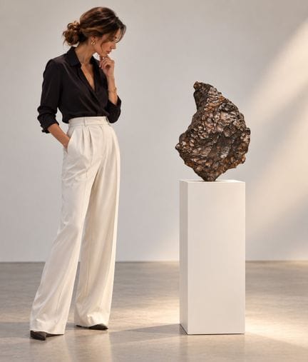 Extremely Rare Iron “Gibeon” Meteorite
Draped in a