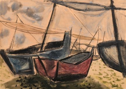 JÚLIO RESENDE - 1917-2011 Sans titre, aquarelle su