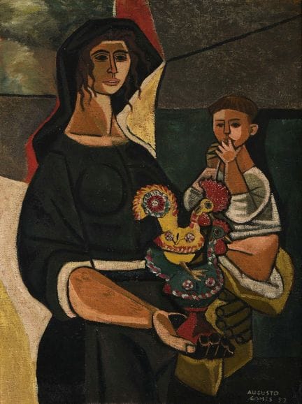 AUGUSTO GOMES - 1910-1976 Sans titre - Femme avec 