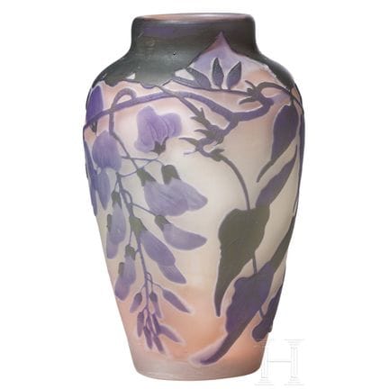 Vaso in vetro “Glycines”, Nancy, Gallé, 1908-1920 