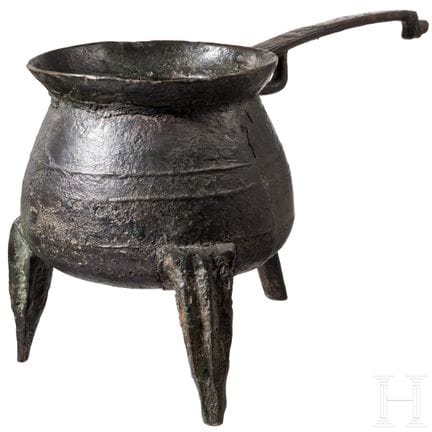 Calderone a tre piedi in bronzo della Germania set