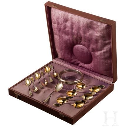 Servizio da caviale in argento, Brema, Koch &amp; 