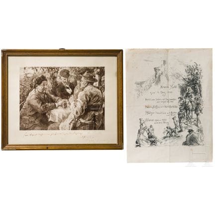 Deux feuilles, attribuées à Max Slevogt (Landshut 