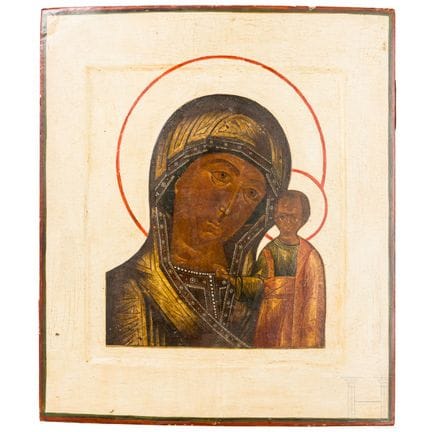Une icône russe représentant la Mère de Dieu de Ka