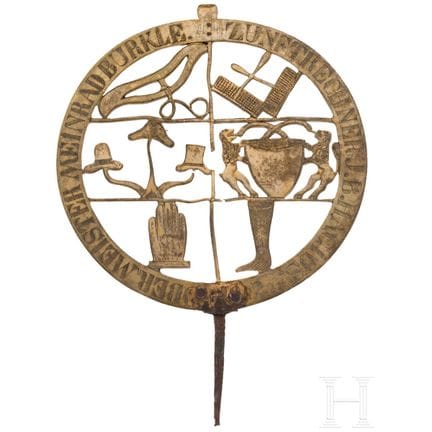 Emblema di corporazione per un'asta processionale,