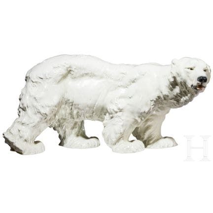 Un grande orso polare in porcellana, Otto Jarl, 19