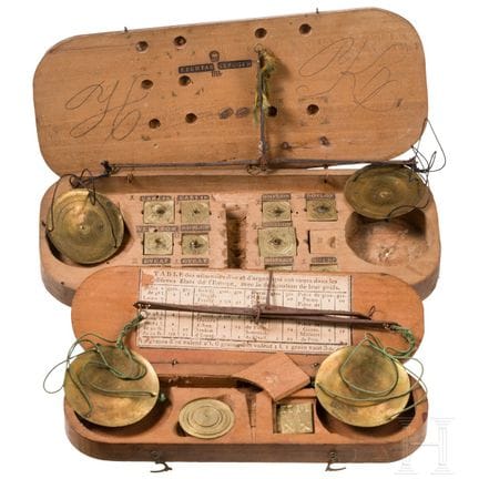 Due bilance, tedesco/francese, 1800 circa  
Acciai