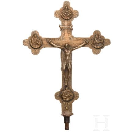 Croce da presentazione, XIX secolo  
Bronzo. Lato 