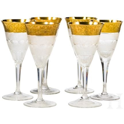 Sei calici da vino "Splendid", Karlsbad, Ludwig Mo