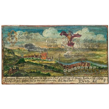 Peinture votive, Siège de Landshut, vers 1634  
Hu