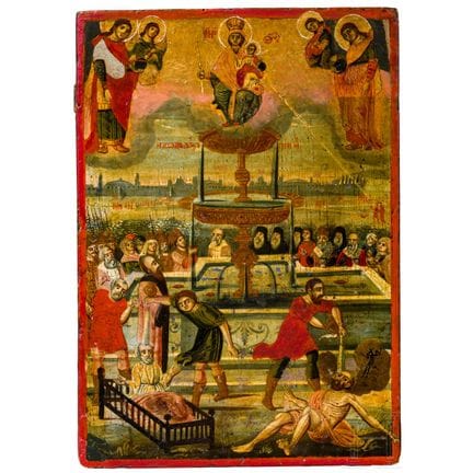 Une icône grecque représentant la Mère de Dieu de 