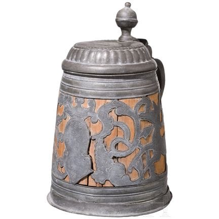 Stein "Daubenkrug" in peltro, Kulmbach, 1720 ca.  