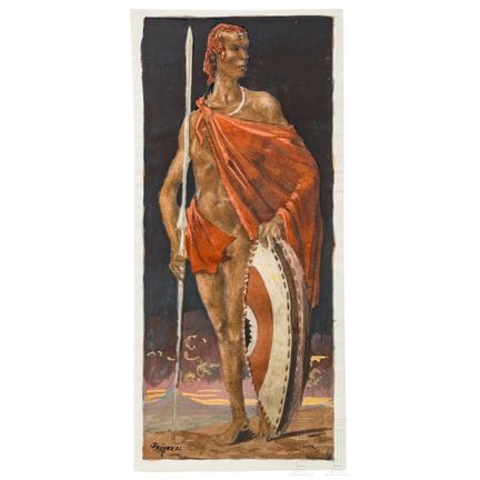 « Maasai Warrior », Werner Peiner (Düsseldorf 1897
