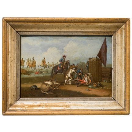 « After the battle », petit tableau allemand, XIXe