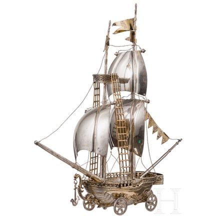 Nave in argento dorato, Belgio, dopo il 1942  
Arg