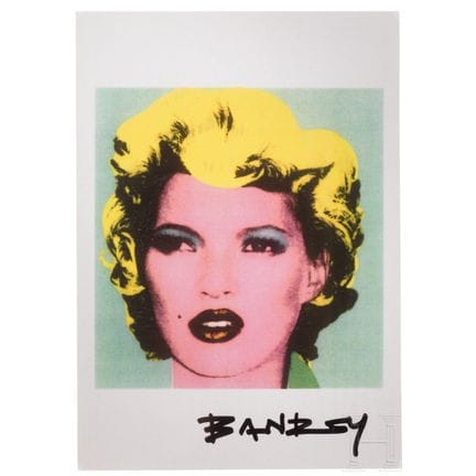 "Kate", ispirata a Banksy, cartolina con dettagli 