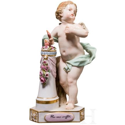 Un putto in porcellana con la fiamma “Devisenkind”