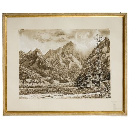 « Paysage de montagne », attribué à Werner Peiner 