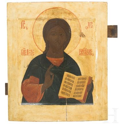 A Russian icon showing Christ Pantokrator, early 1