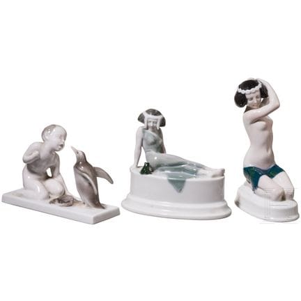 Tres figuras de porcelana de Rosenthal: «Ariadna»,