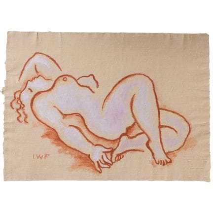 Jacob Wilhelm Fehrle (1884 - 1974), deux nus recli