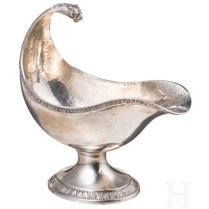 Una salsiera in argento, tedesca, Hanau, Johann Ku