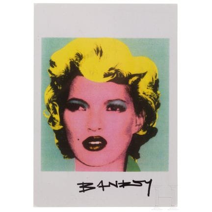 "Kate", ispirata a Banksy, cartolina con dettagli 