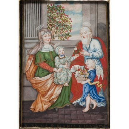 Scène religieuse représentant sainte Anne, sainte 