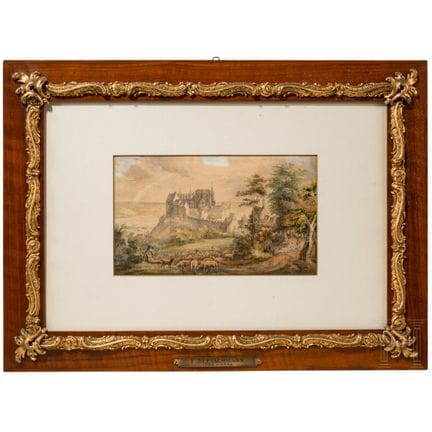« Paysage avec un troupeau de moutons et une ville