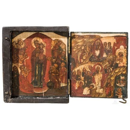Diptyque iconographique représentant la Mère de Di