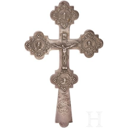 Un crocifisso d'argento, Russia, Mosca, 1867  
Arg