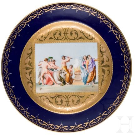 Piatto in porcellana, Vienna, fine XIX secolo  
Po
