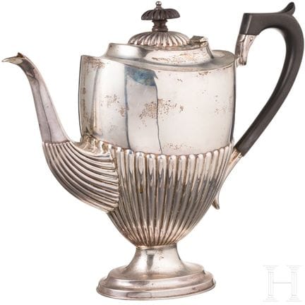 Una caffettiera d’argento, Birmingham, Baker Broth