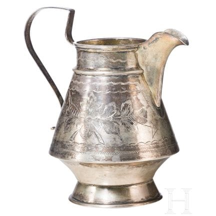 A silver creamer, Russia, I. Lozinsky, 1896-1908  