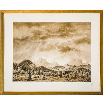 « Paysage de montagne », attribué à Werner Peiner 