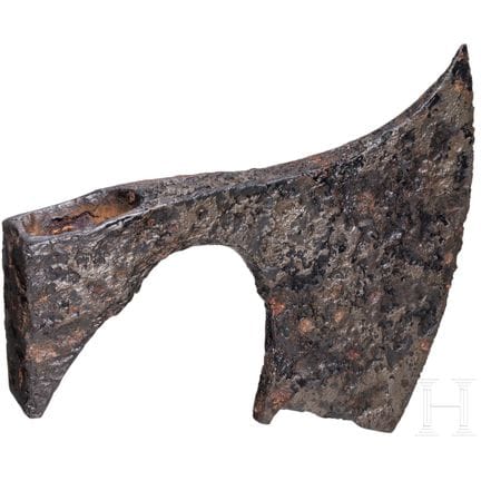 A Frankish battle axe, 5th/6th century  
Strongly 