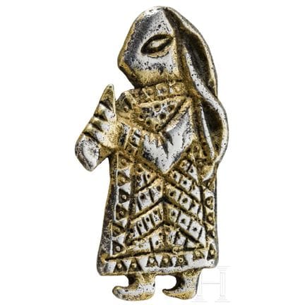 Gold-plated silver pendant in the shape of a Valky