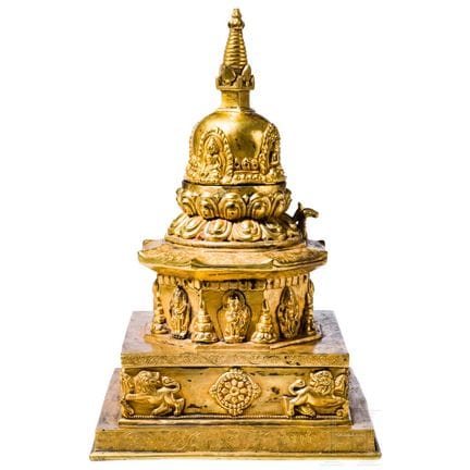 A Buddhist Stupa with Buddha Figures, probably fro