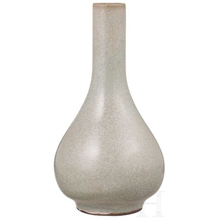 A small Chinese celadon-glazed vase, probably from