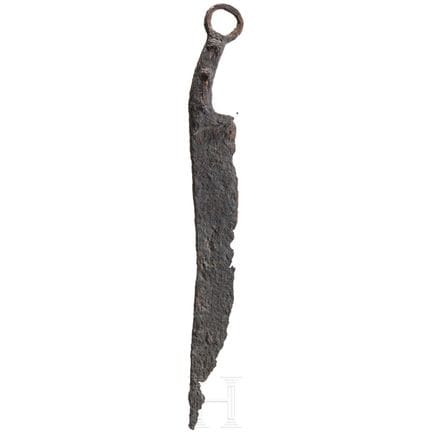 A large Celtic iron knife, 2nd–1st century B.C.  

