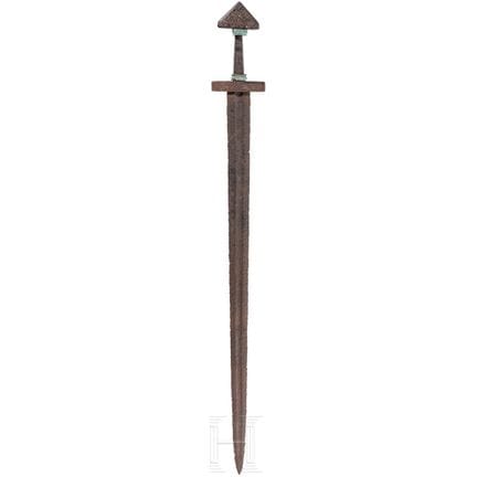 Épée viking tardive avec incrustations décoratives