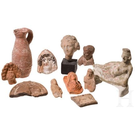 Eleven ancient terracotta figures, 2nd half of the