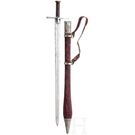 Kaskara sudanese con montatura in argento, XIX sec