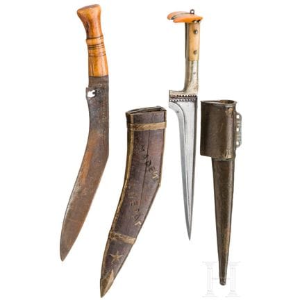 Una choora afghana e un kukri nepalese, metà del X