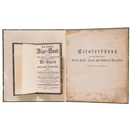 « Das geöffnete Jägerhaus » et un recueil de règle