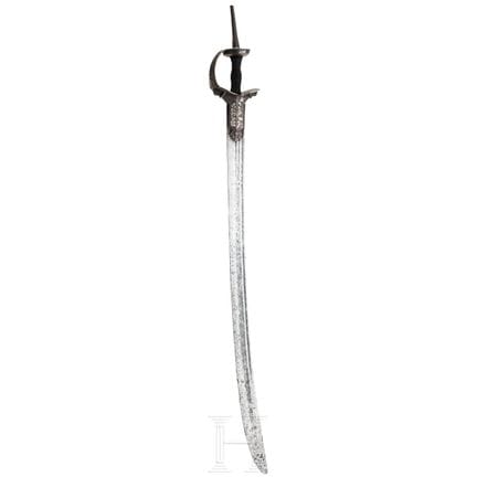 Un khanda indiano con elsa argentata, circa 1800  