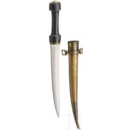 Un khanjar otomano con hoja de wootz, circa 1800  