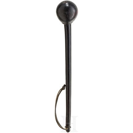 Un "knobkerrie" sudafricano con corno di rinoceron